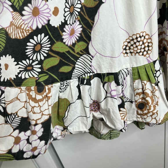 MAJE- Ruffled floral-print cotton-poplin mini dress Size 34 (XS) RTR - Picture 7 of 12